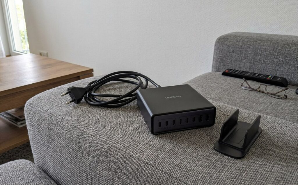 This desktop charger replaces 8 power adapters at once