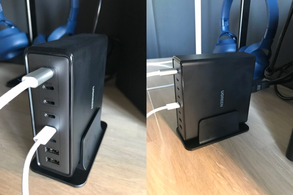 The unit takes up virtually no space on the desk
