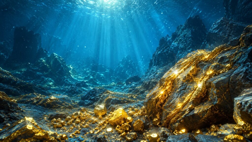 Gold found under Japan's waters, but in microscopic form. Photo.