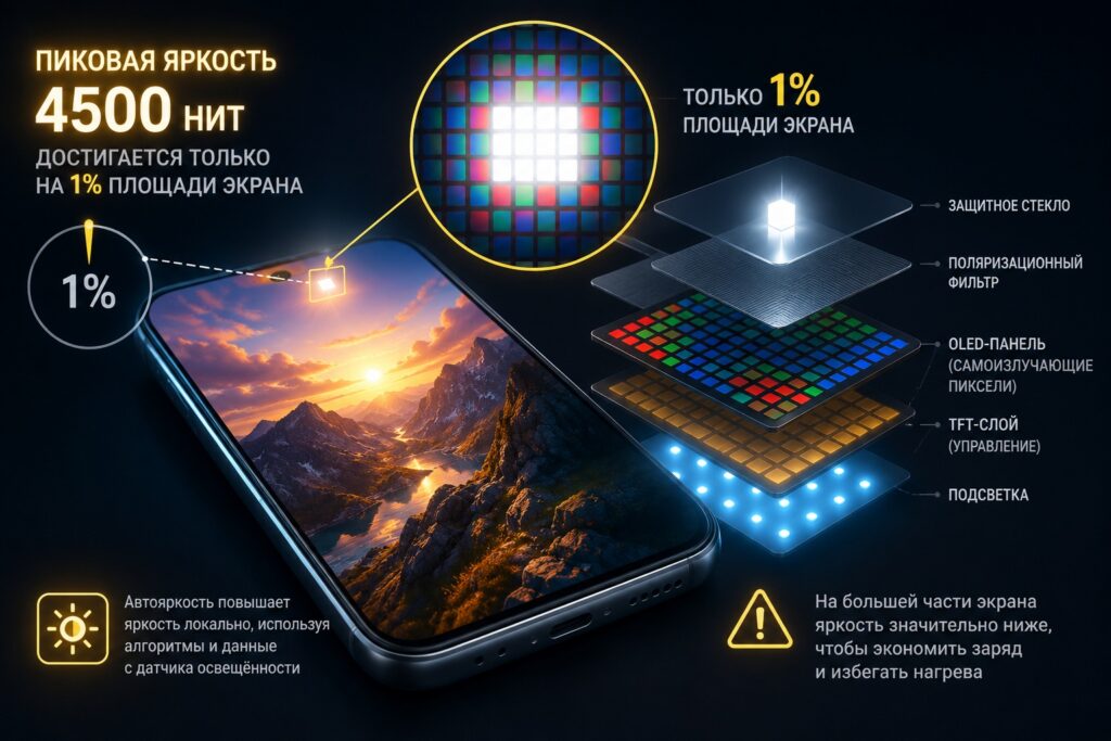 The basic principle of how peak brightness works