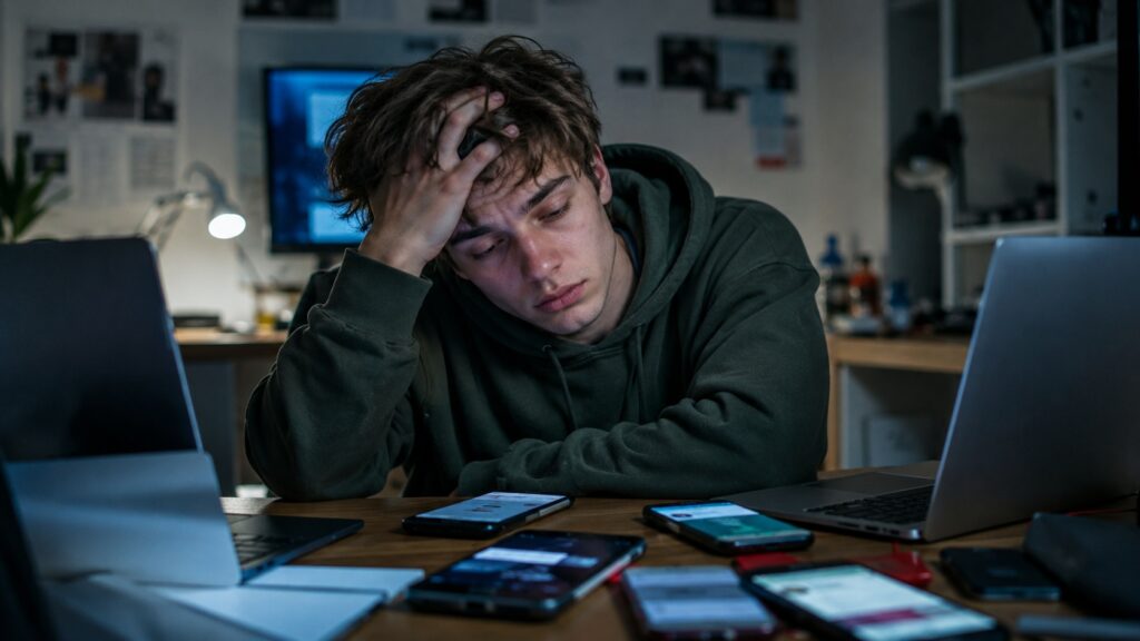 Smartphones don't make people dumber, but they definitely cause fatigue. Photo.