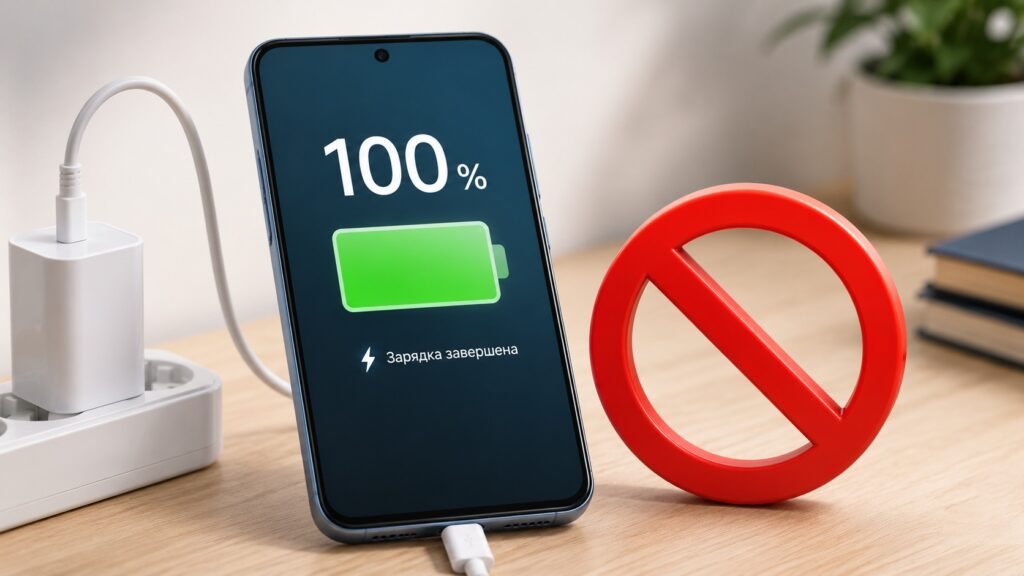 Illustration explaining why charging to 100% is harmful