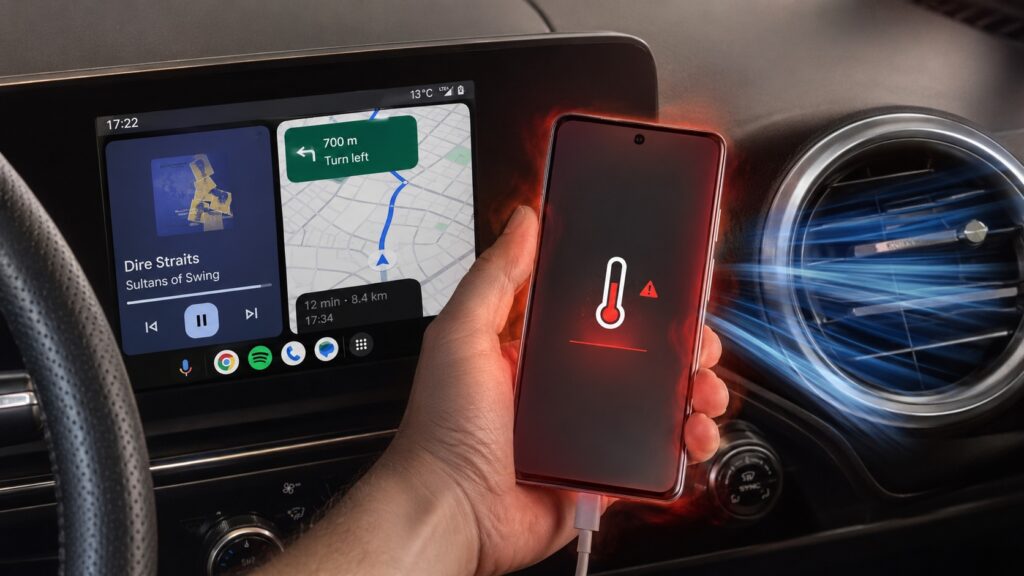 Smartphone overheating while connected to Android Auto
