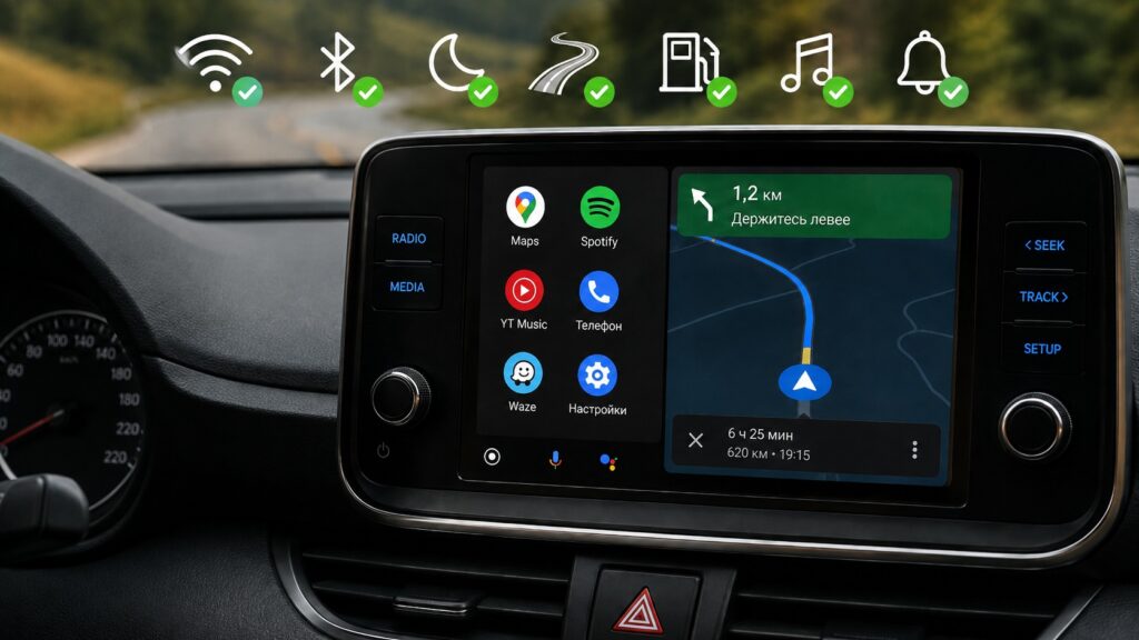 Recommended Android Auto settings for long road trips