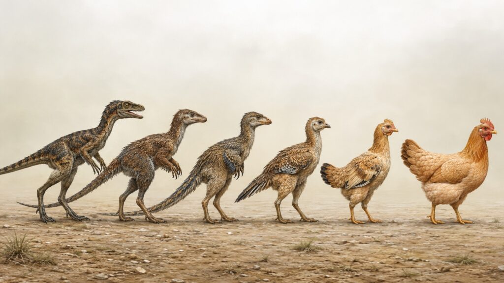 Scientists believe the first chickens appeared 4–6 million years ago.