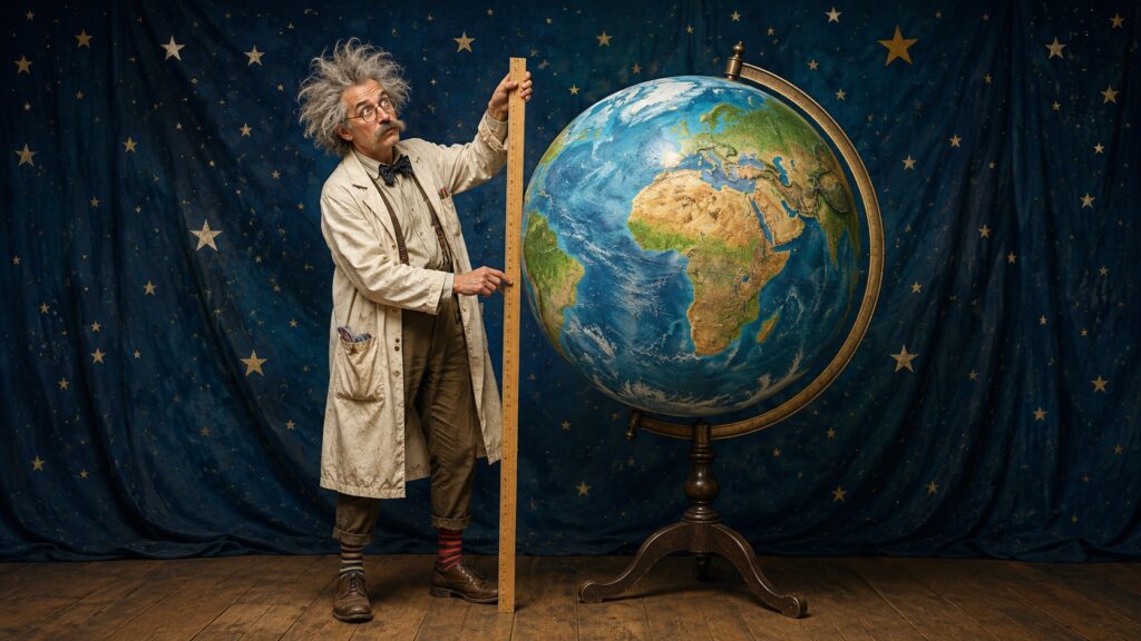 Judging by its atmosphere, Earth is much larger than it appears.