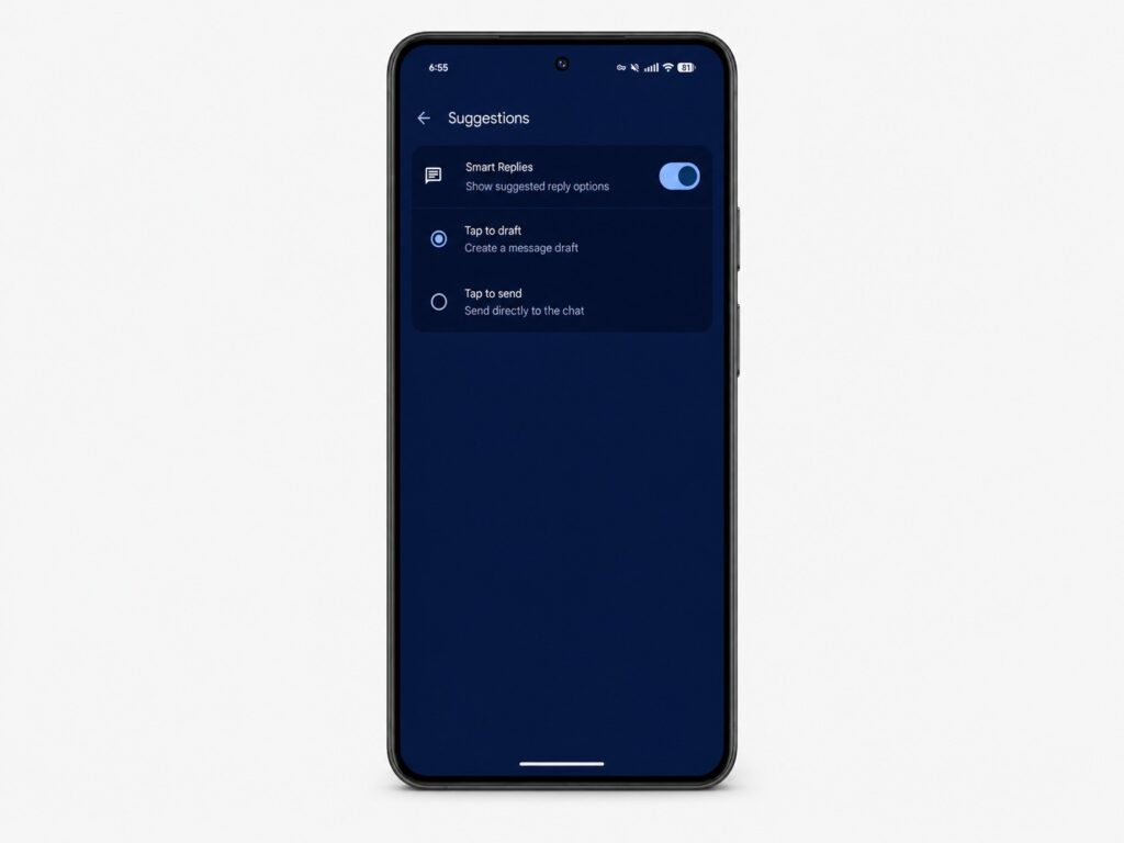 Tap to draft feature in Google Messages