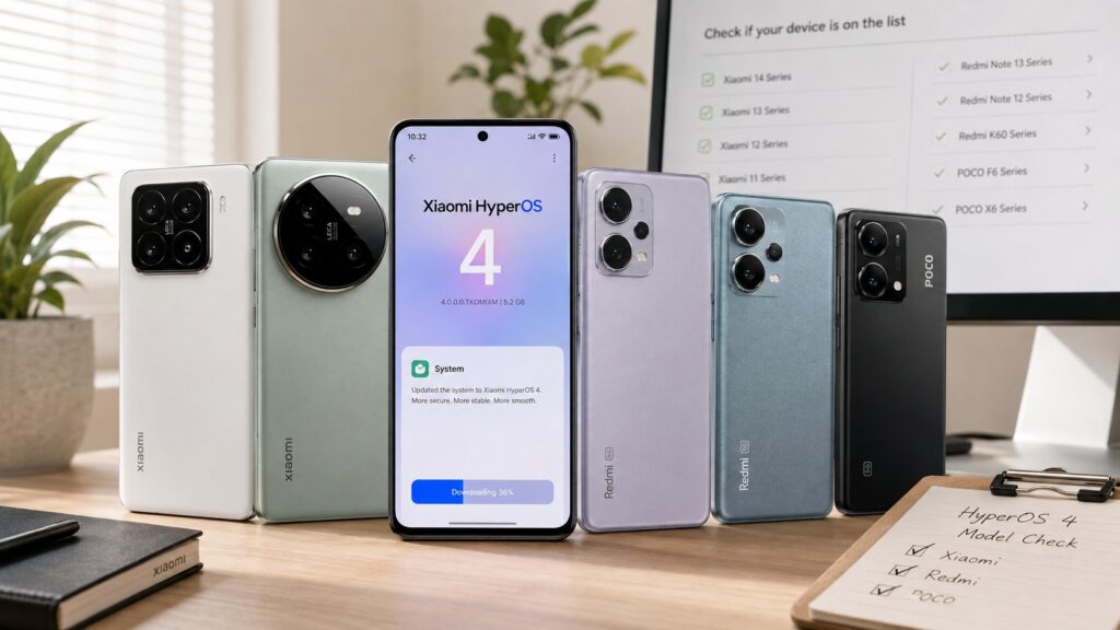 HyperOS 4 supported smartphones overview