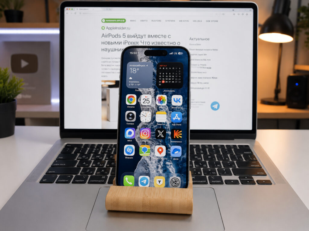Smooth animations and seemingly brighter colors on the iPhone 17 display. Photo.