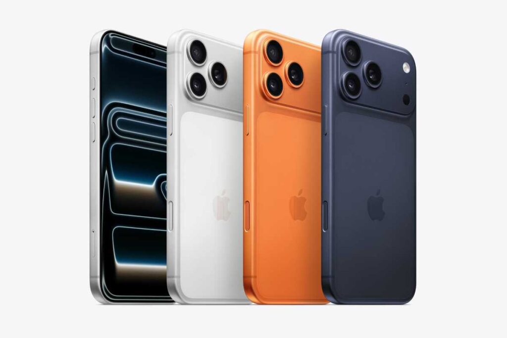 All iPhone 17 Pro colors. Orange is stylish but very impractical.