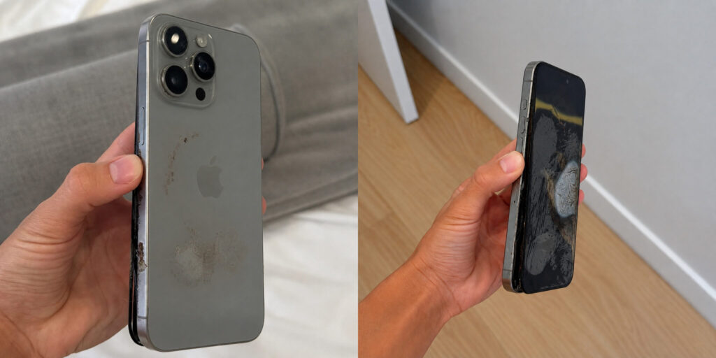 What an iPhone looks like after a fire incident. Image: SHOT.