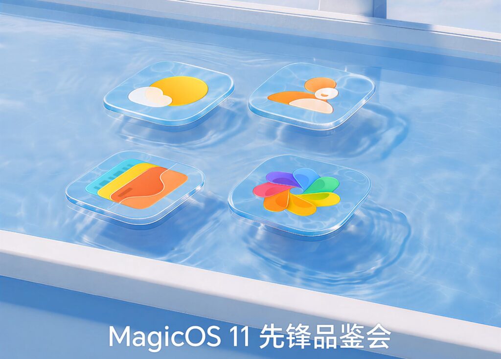 MagicOS 11 liquid glass effect demonstration