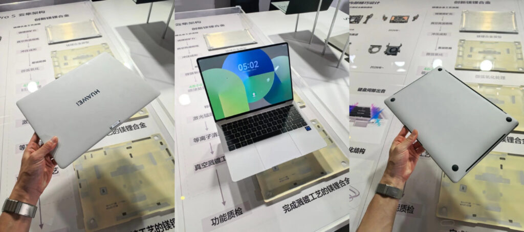 Huawei MateBook Pro S in silver. Photo.