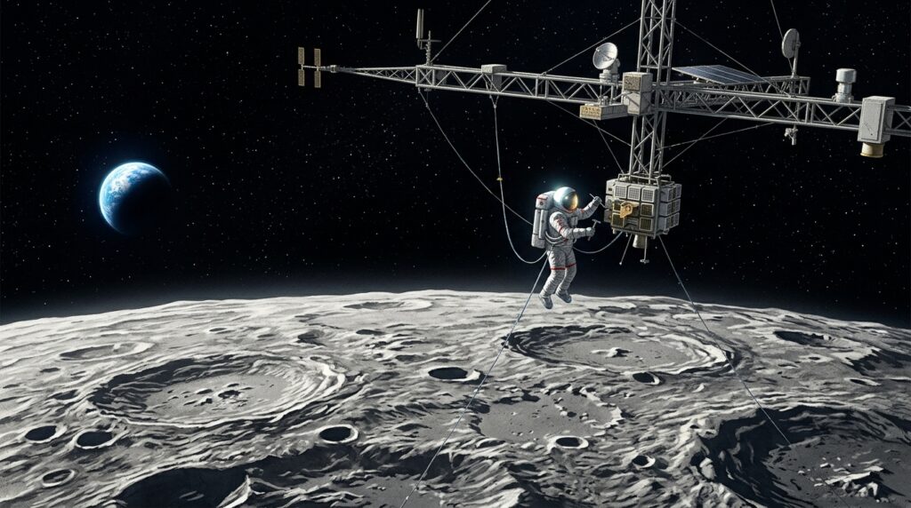 Even thousands of kilometers from the Moon, you could still fall back to its surface.