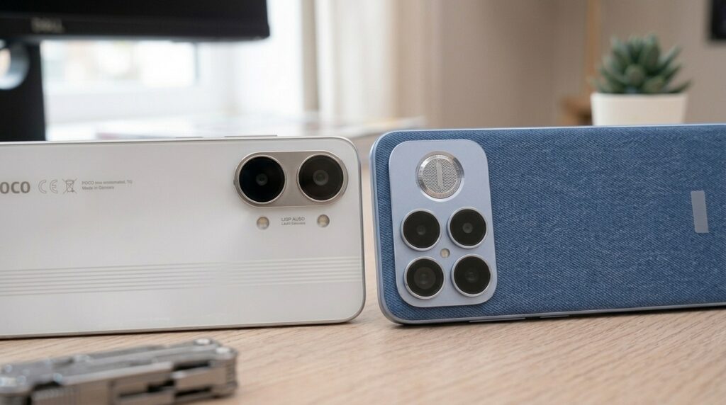 Camera module comparison between POCO X8 Pro Max and POCO F8 Ultra