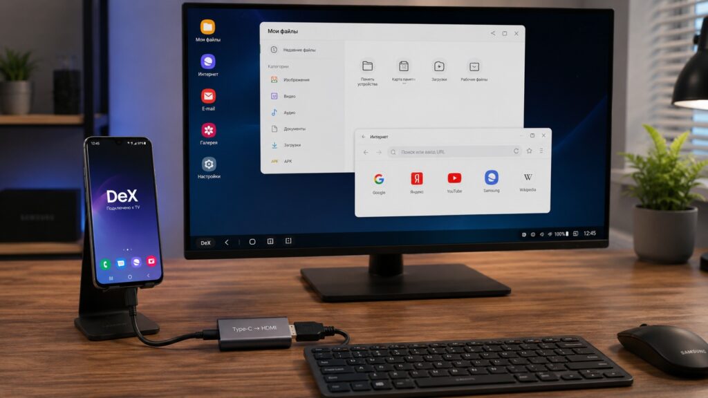 Wired Samsung DeX connection to a monitor