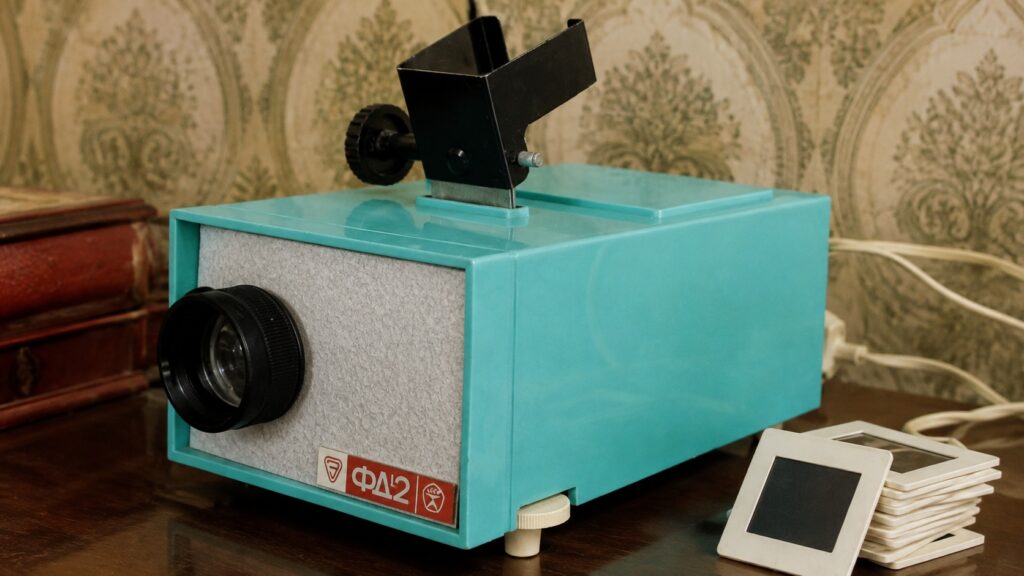 A Soviet filmstrip projector.
