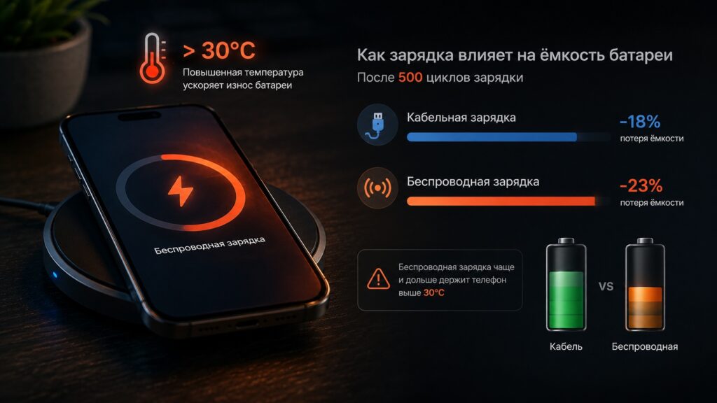 Wireless charging does pose a greater risk to long-term battery health than wired