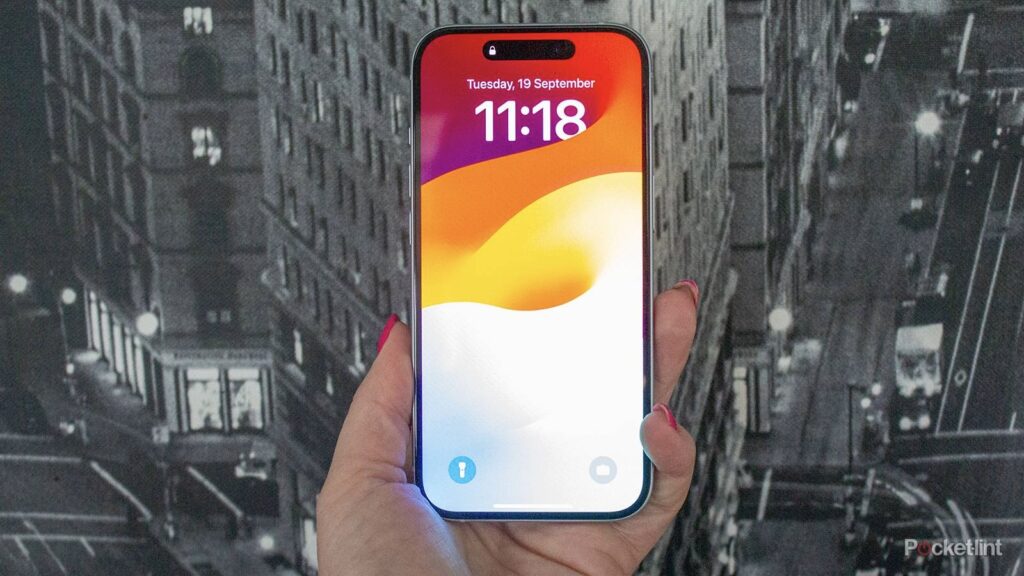 The iPhone 15 display, which may be used in the 18e