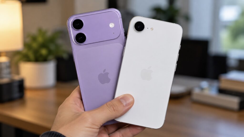 Renders of iPhone 18 and iPhone 18e
