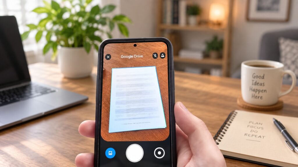 Scanning a document with Google Drive