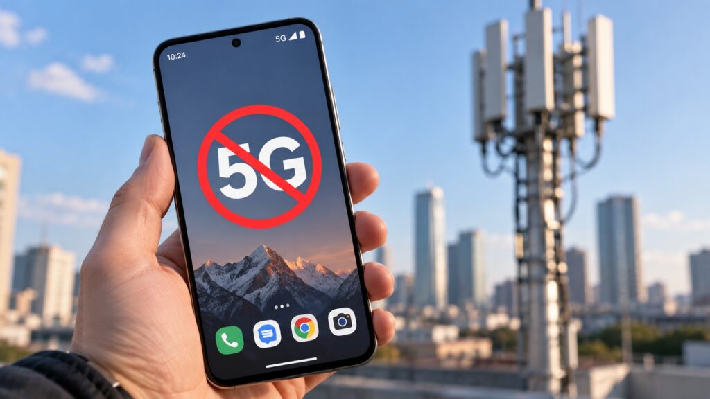 Android smartphone without 5G access