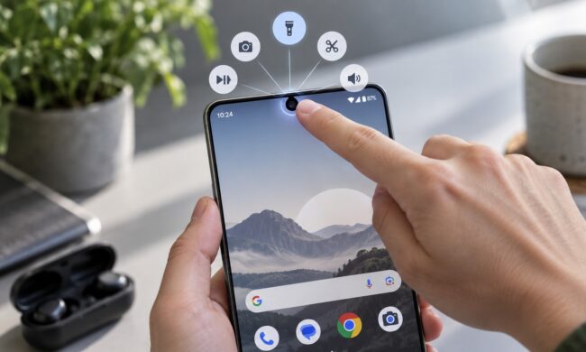 Action Notch Turns the Android Camera Cutout Into a Programmable Button