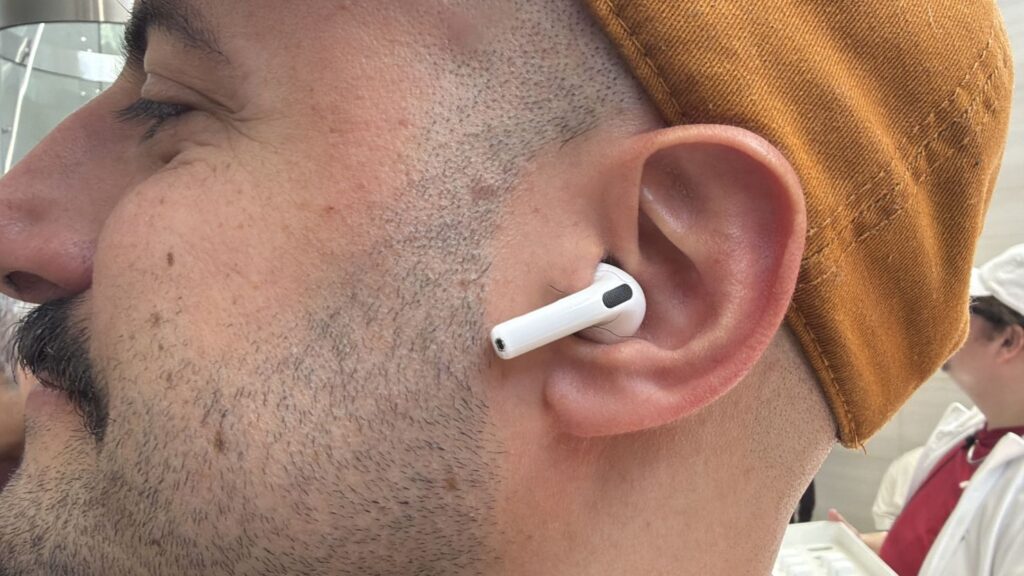 AirPods 5 worn in the ear