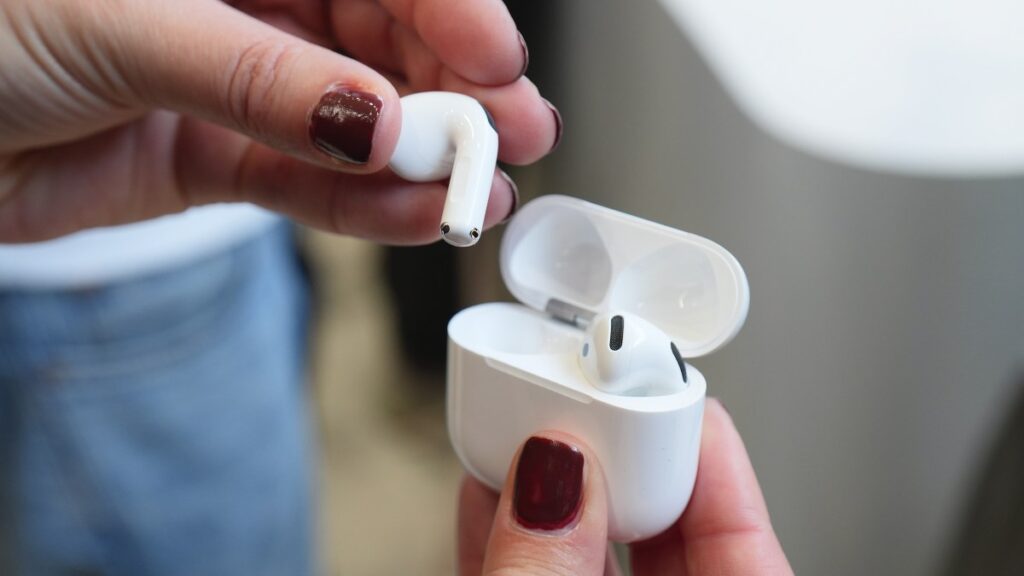 AirPods 5 with the case open