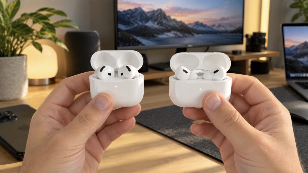 AirPods 5 and AirPods Pro 3 held in hand