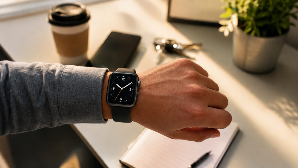 An Apple Watch can help cure chronic lateness. Photo.