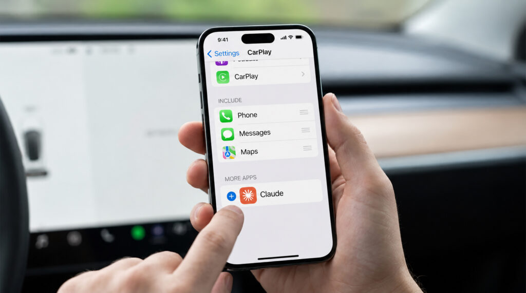 How to install Claude and sign in. Adding Claude to CarPlay. Photo.