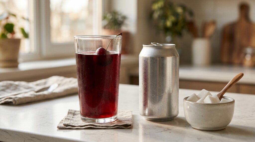 Even juice with no added sugar contains a lot of natural sugar, so portion size matters. Photo.