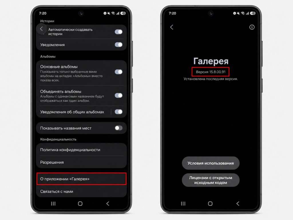 Tapping the version number in About Gallery to unlock Gallery Labs