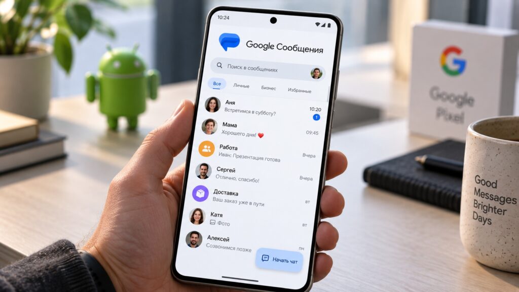 Google Messages app on an Android smartphone