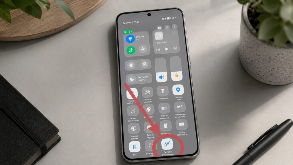 Android Sensors Off hidden feature