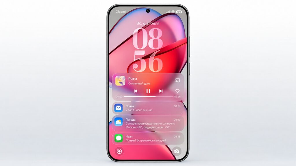 The new lock screen style in HyperOS 4