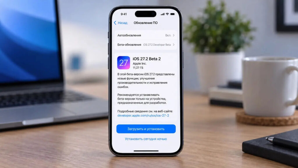 iOS 27.2 installation screen