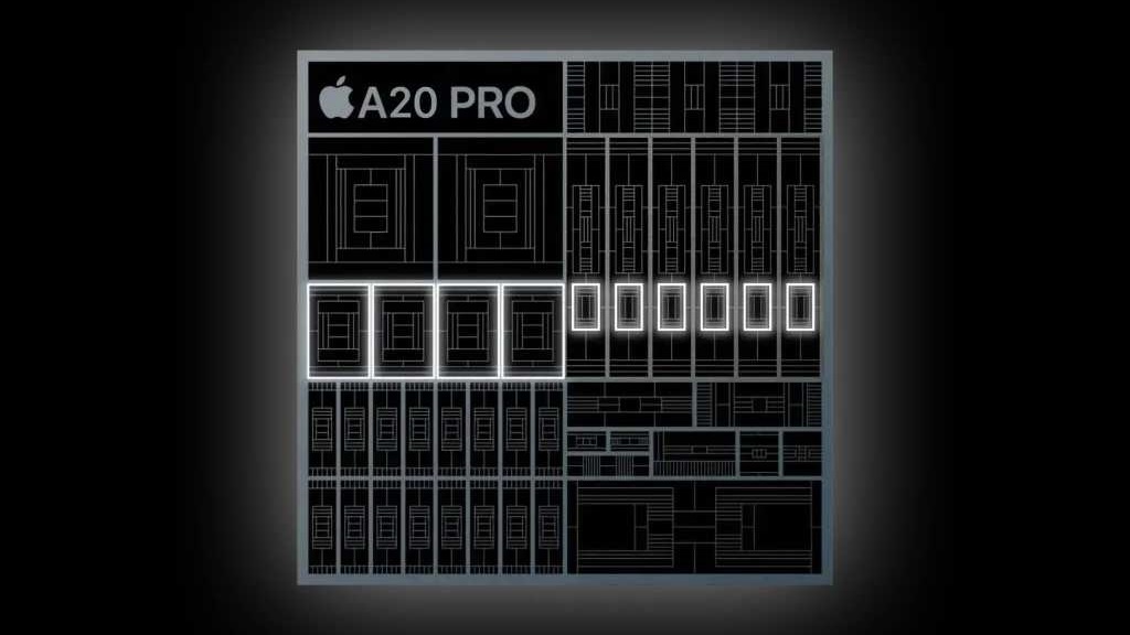 Where the performance gain comes from. Apple A20 Pro processor. Photo.