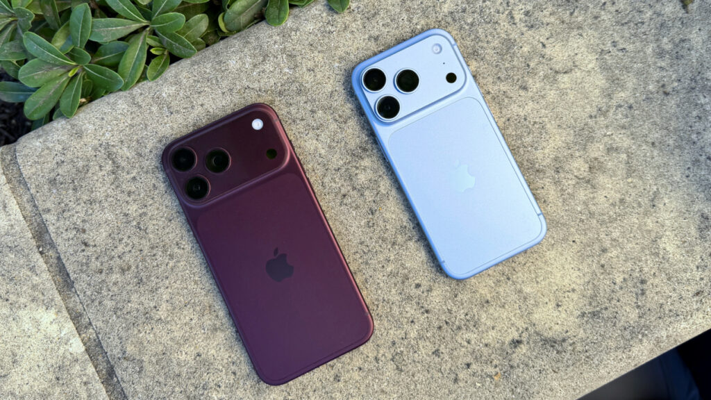iPhone 18 Pro Max and iPhone 18 Pro in burgundy and light blue