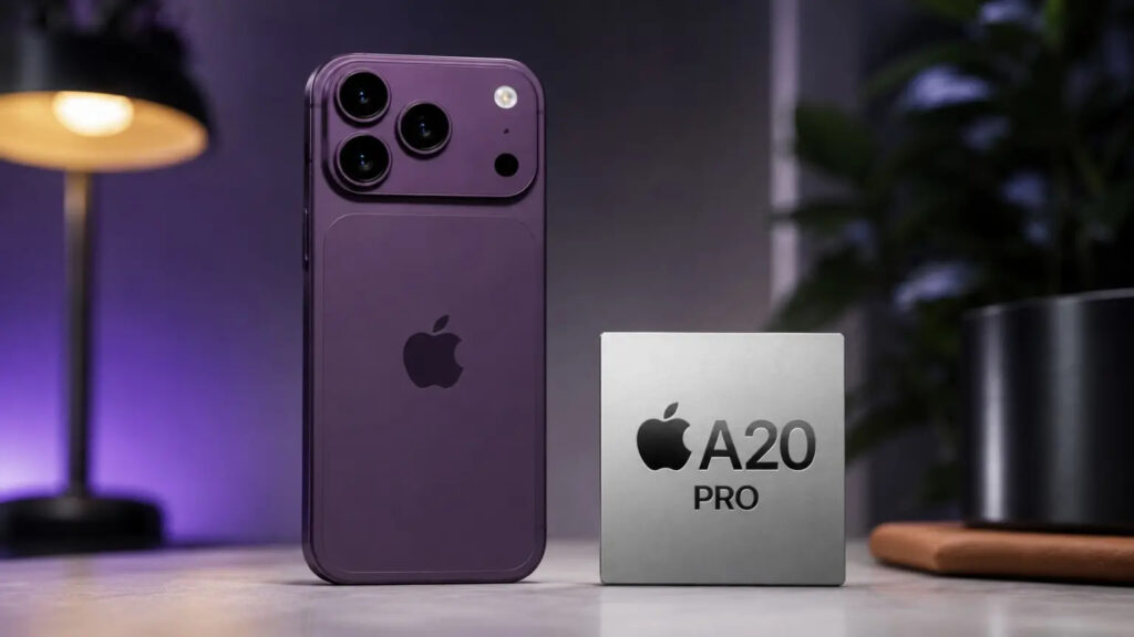 When to expect the iPhone 18 Pro: render of the iPhone 18 Pro and its processor.