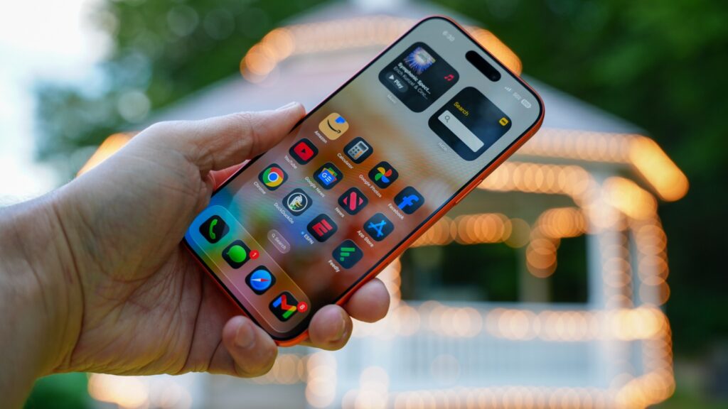 iPhone held in a hand