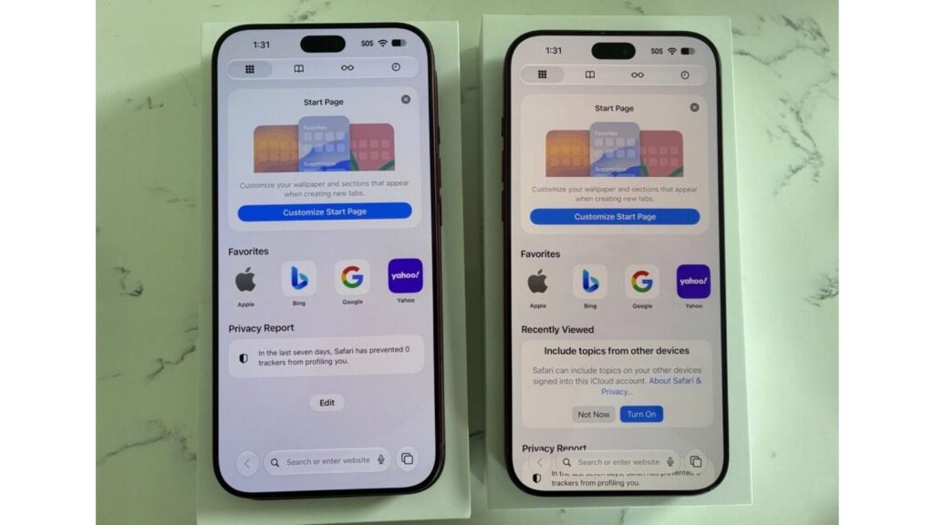 Two different screens in the iPhone 18 Pro