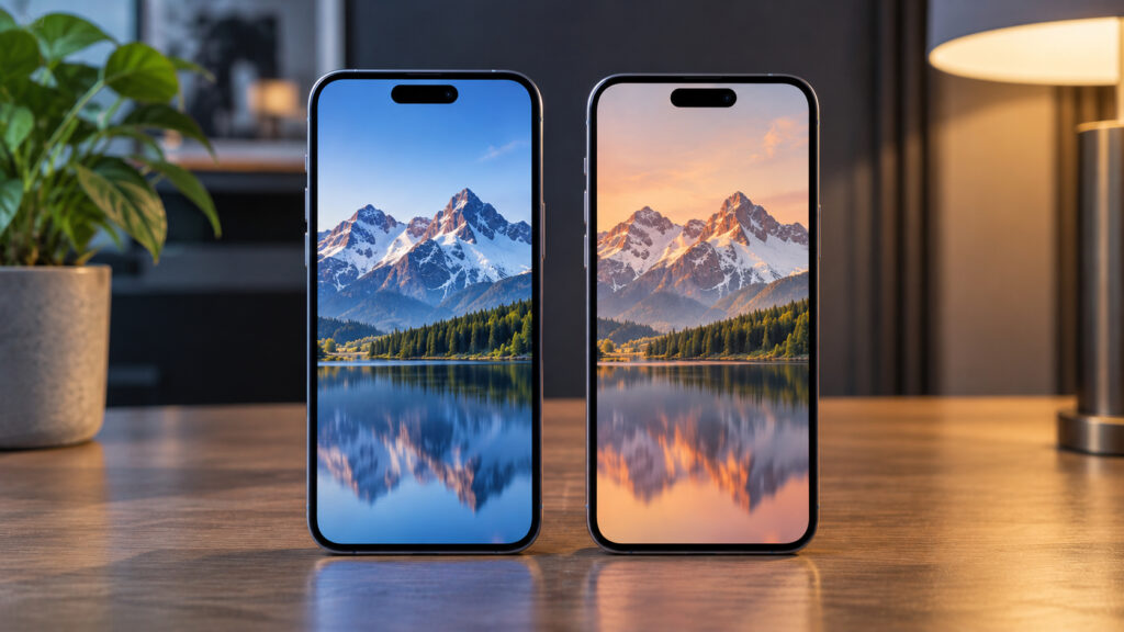 Identical iPhones with different screens