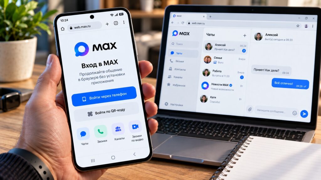 Signing in to MAX through a phone browser