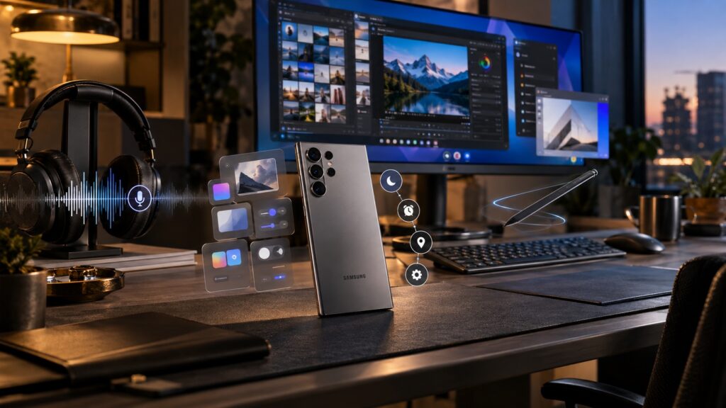 Samsung Galaxy smartphone running One UI