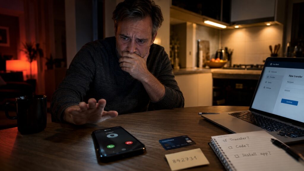 Anxiety caused by a scam call