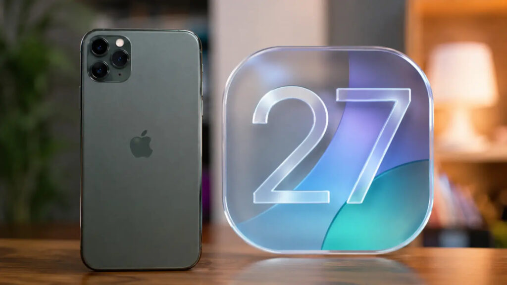 iOS 27 alongside an iPhone 11 Pro Max
