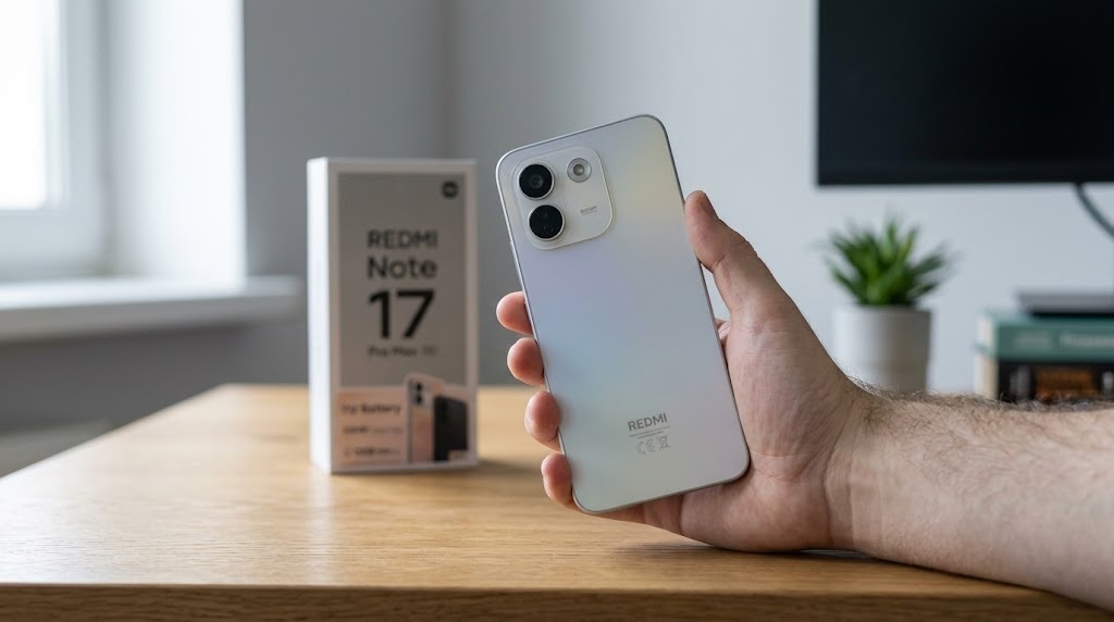 REDMI Note 17 Pro Max smartphone held in a hand