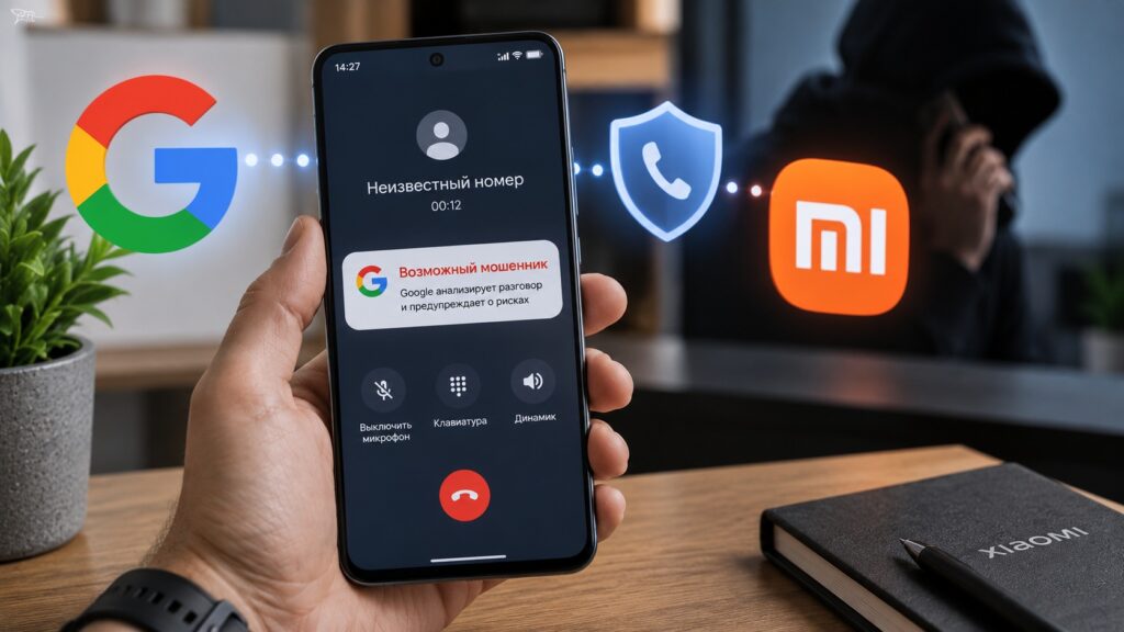 Google Phone app Scam Detection on a Xiaomi smartphone